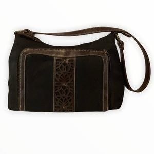 COLDWATER CREEK Vinyl Handbag With Pockets